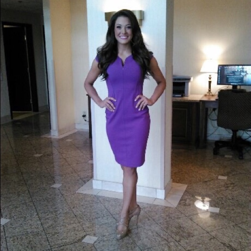 Tahari Purple Dress, Size 2, Interview